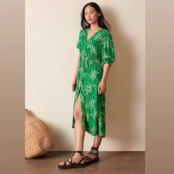 Ba&sh Green and White Floral Dress S - Picture 4 of 13